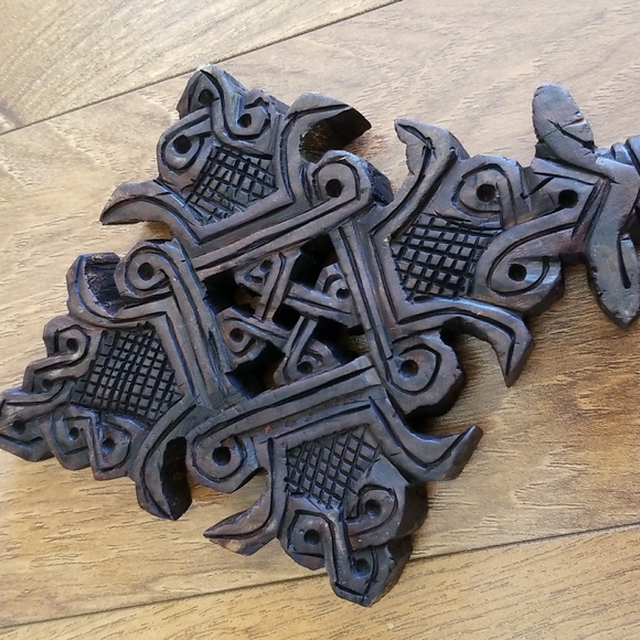 Hand Carved Ethiopian Wooden Cross - Picture 3 of 5